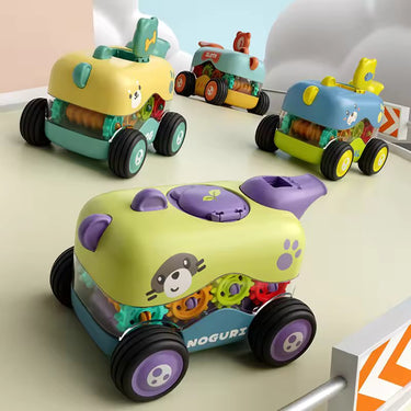 FRICTION CAR WITH WHISTLE - 4PC